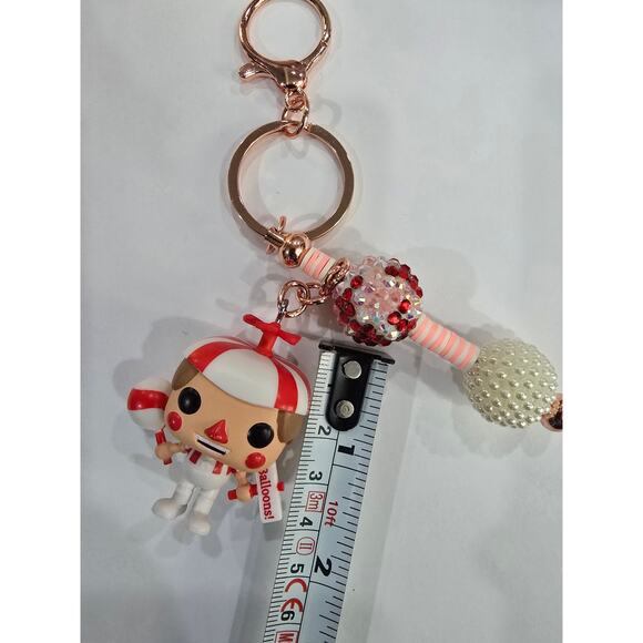 Handmade Beaded Keychain With Mini Figure | One of a Kind - Picture 7 of 8